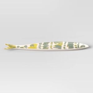 THRESHOLD NWT ceramic fish figural serving platter -16.12”